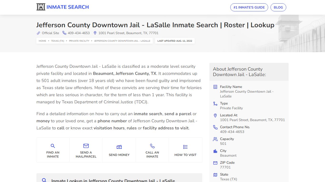 Jefferson County Downtown Jail - LaSalle Inmate Search ...