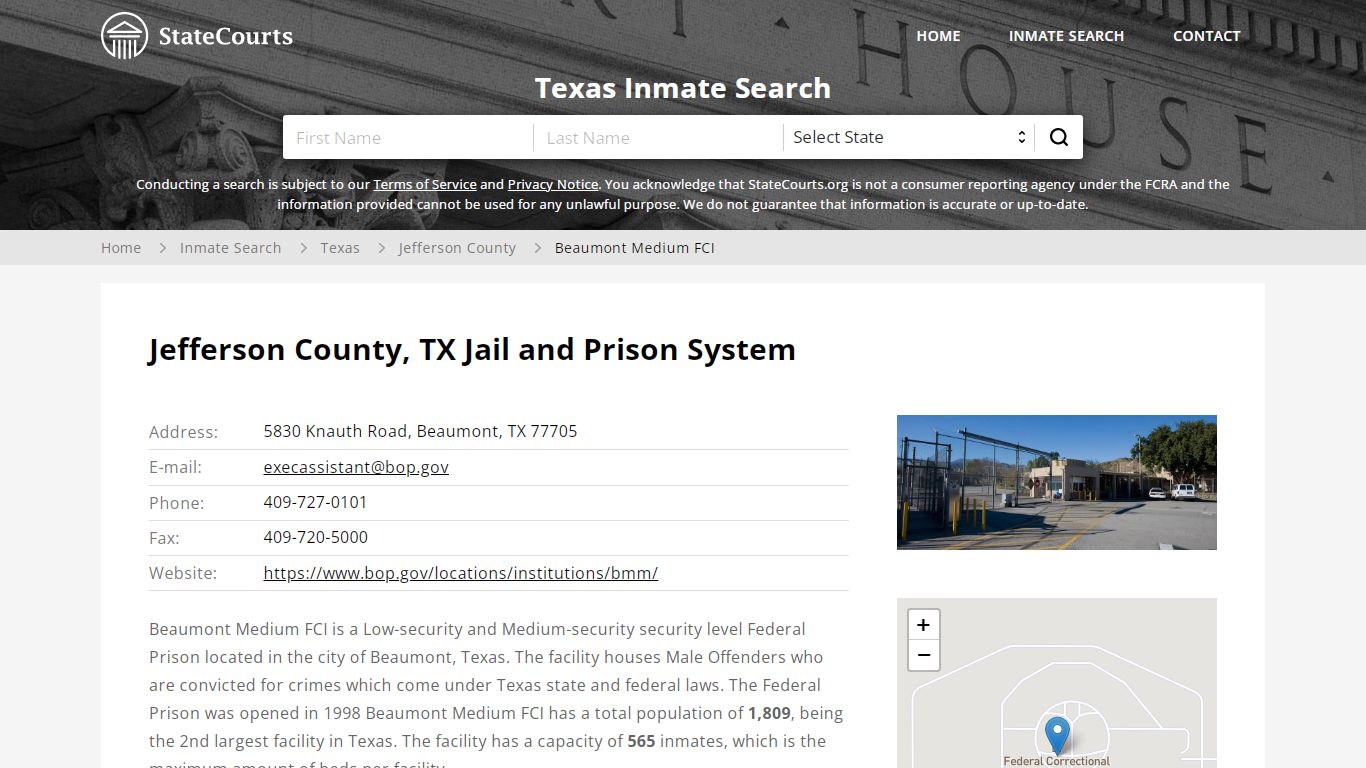 Jefferson County, TX Jail and Prison System - State Courts